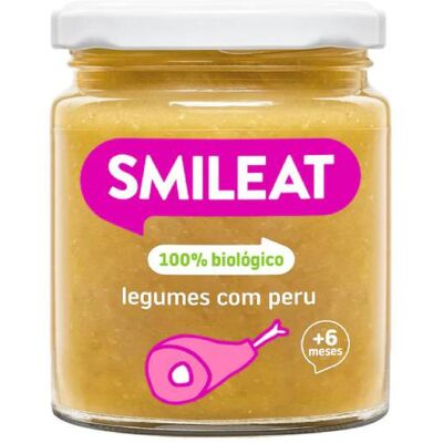 Pote de alimentos para bebês com vegetais e peru Smileat Pote de alimentos para bebês com vegetais e peru Smileat