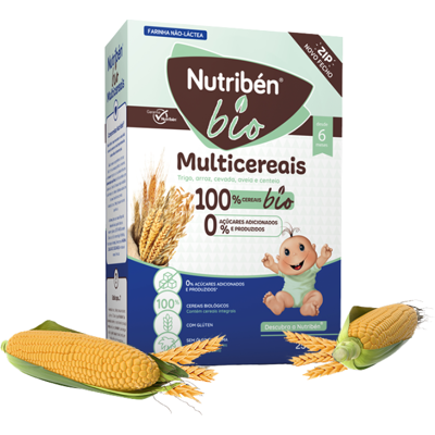 Nutribén Bio Multicereais 250g Papa 100% Cereais Bio +6Meses Nutribén Bio Multicereais 250g Papa 100% Cereais Bio +6Meses