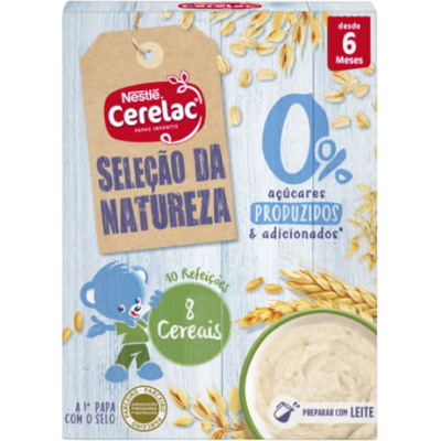 Cerelac Seleção da Natureza Papa Não Láctea 8 Cereais 180g +6M Cerelac Seleção da Natureza Papa Não Láctea 8 Cereais 180g +6M