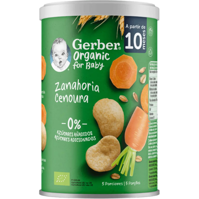 Nestlé Gerber Cenoura Laranja Snack para Bebês - Baby Snack Nestlé Gerber Cenoura Laranja Snack para Bebês - Baby Snack