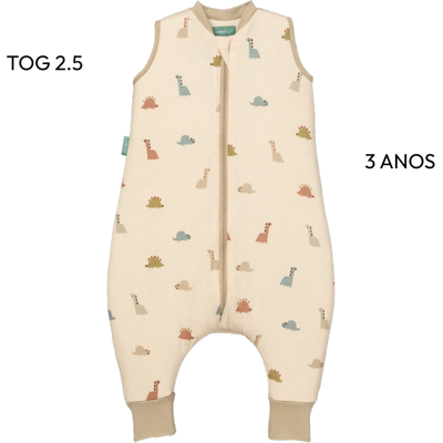 Molis&Co TOG 2.5 +3Anos Macacão Dormir sem Manga Dinos Inverno Molis&Co TOG 2.5 +3Anos Macacão Dormir sem Manga Dinos Inverno