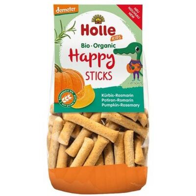 Holle Bio Happy Sticks Abóbora E Alecrim 100g +3A Holle Bio Happy Sticks Abóbora E Alecrim 100g +3A