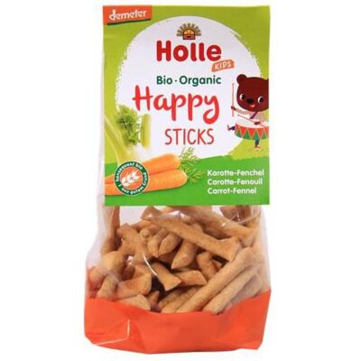 Holle Bio Happy Sticks Cenoura E Funcho Bio 100g +3A Holle Bio Happy Sticks Cenoura E Funcho Bio 100g +3A