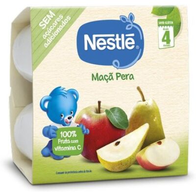 Nestlé Copinhos Maça Pera +4M 4x100g Nestlé Copinhos Maça Pera +4M 4x100g
