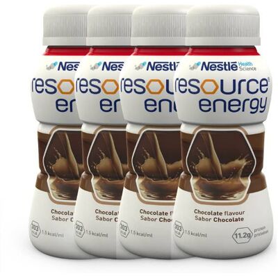 Nestlé Resource ENERGY Chocolate 4x200ml Nestlé Resource ENERGY Chocolate 4x200ml