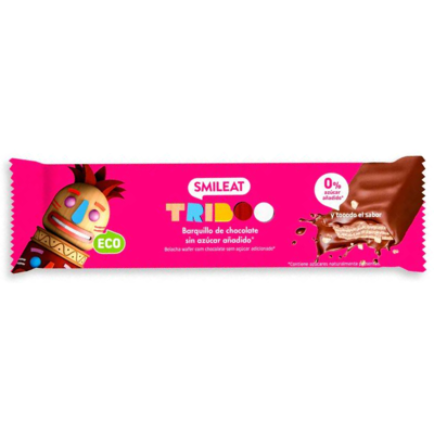Smileat Triboo Bolacha Wafer Cobertura Chocolate Biológico 40gr. Smileat Triboo Bolacha Wafer Cobertura Chocolate Biológico 40gr.