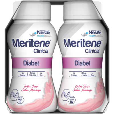 Nestlé Meritene Clinical Diabet Morango 4x200ml Antigo Resource Diabet - Nutrição para Diabetes Nestlé Meritene Clinical Diabet Morango 4x200ml Antigo Resource Diabet - Nutrição para Diabetes