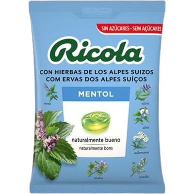 Ricola Rebuçados Mentol Saco 70g Sem Açúcar Alívio Garganta Ricola Rebuçados Mentol Saco 70g Sem Açúcar Alívio Garganta