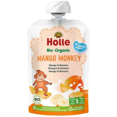 Holle Bio Mango Monkey +8m 100g Puré Orgânico de Manga e Iogurte Holle Bio Mango Monkey +8m 100g Puré Orgânico de Manga e Iogurte