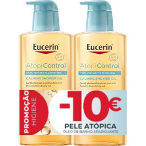 Eucerin Pack AtopiControl Óleo de Banho 400ml x2 -10€ Pele Atópica e Seca Adultos e Crianças Eucerin Pack AtopiControl Óleo de Banho 400ml x2 -10€ Pele Atópica e Seca Adultos e Crianças