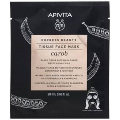 Apivita Máscara de Tecido Preta Detox & Purificante 20ml Apivita Máscara de Tecido Preta Detox & Purificante 20ml