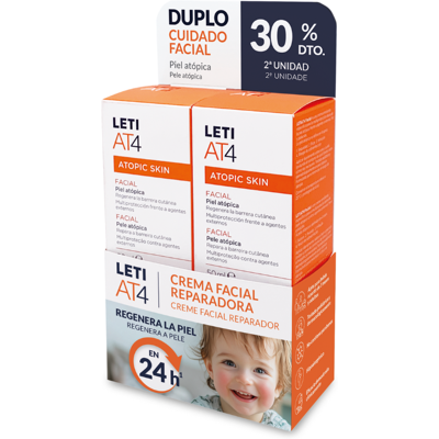 LETIAT4 Facial Emulsão Pele Atópica 2x50ml Pack Promocional 30% na 2ª Unidade LETIAT4 Facial Emulsão Pele Atópica 2x50ml Pack Promocional 30% na 2ª Unidade