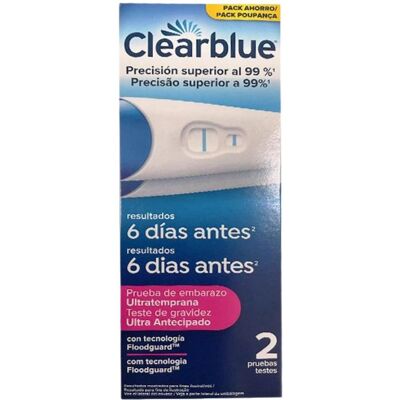 Teste de Gravidez Clearblue - Detecta 6 Dias Antes, Pack de 2 Teste de Gravidez Clearblue - Detecta 6 Dias Antes, Pack de 2