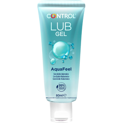Control AquaFeel Gel Lubrificante Íntimo 80ml Com Ácido Hialurónico 99% Natural Compatível com Preservativos Control AquaFeel Gel Lubrificante Íntimo 80ml Com Ácido Hialurónico 99% Natural Compatível com Preservativos