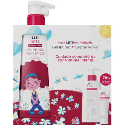 LETIFEM Pediatric Gel Íntimo 250ml + Creme Vulvar 30ml Pack Higiene Infantil +2 Anos LETIFEM Pediatric Gel Íntimo 250ml + Creme Vulvar 30ml Pack Higiene Infantil +2 Anos