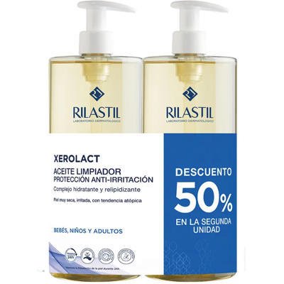 Rilastil Pack Xerolact Óleo Lavante 1Lx2 Limpeza Hidratante Pele Seca e Atópica Rilastil Pack Xerolact Óleo Lavante 1Lx2 Limpeza Hidratante Pele Seca e Atópica