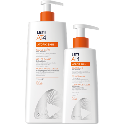 Leti AT4 Pack Gel de Banho 750ml + 250ml Oferta Pele Atópica Leti AT4 Pack Gel de Banho 750ml + 250ml Oferta Pele Atópica