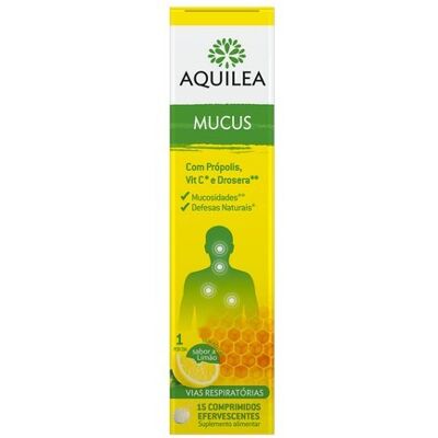 Aquilea Mucus Limão Comprimidos Efervescentes - Apoio respiratório Aquilea Mucus Limão Comprimidos Efervescentes - Apoio respiratório
