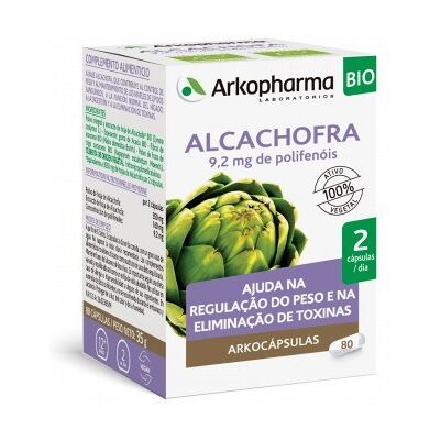 Arkopharma Cápsulas de Alcachofra Bio 80 - Suplemento Alimentar Arkopharma Cápsulas de Alcachofra Bio 80 - Suplemento Alimentar