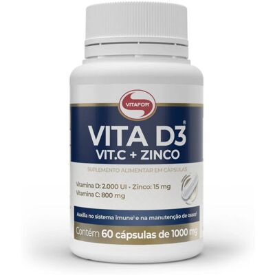 VITAFOR D3 + C + Zinco - 60 Cápsulas VITAFOR D3 + C + Zinco - 60 Cápsulas