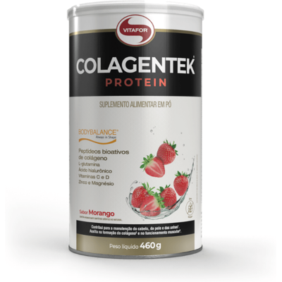Vitafor Colágeno Proteína Bodybalance Morango - Pó de Proteínas Vitafor Colágeno Proteína Bodybalance Morango - Pó de Proteínas