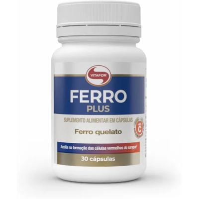 Vitafor Ferro Plus 30 Cápsulas Reduz Cansaço e Apoia Sistema Imunitário Vitafor Ferro Plus 30 Cápsulas Reduz Cansaço e Apoia Sistema Imunitário