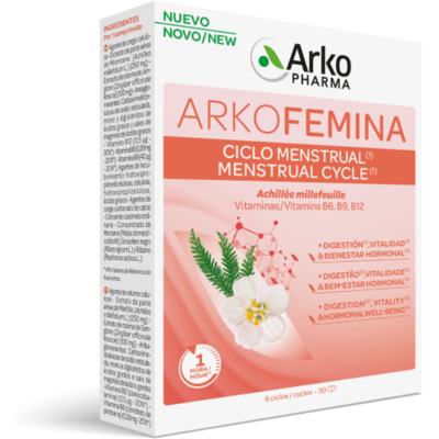 Arkocápsulas Arkofemina Ciclo Menstrual 30 Comprimidos Bem-Estar Menstrual Arkocápsulas Arkofemina Ciclo Menstrual 30 Comprimidos Bem-Estar Menstrual