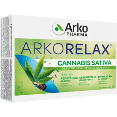 Arkopharma Arkorelax Cannabis Sativa 30 Comprimidos Stress e Cansaço Arkopharma Arkorelax Cannabis Sativa 30 Comprimidos Stress e Cansaço