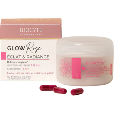 BIOCYTE Suplemento Glow Rose 60 Cápsulas Pele Radiante e Tom Uniforme BIOCYTE Suplemento Glow Rose 60 Cápsulas Pele Radiante e Tom Uniforme