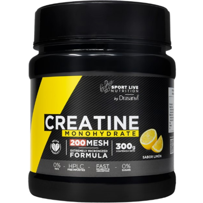 Drasanvi Creatina Monohidra 200 MESH Limão 300g Suplemento para Performance Desportiva Drasanvi Creatina Monohidra 200 MESH Limão 300g Suplemento para Performance Desportiva