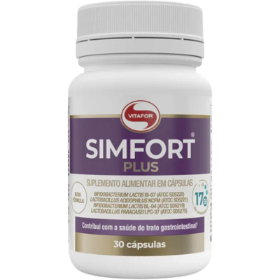 Vitafor Simfort Plus 30 Cápsulas Probiótico Apoia o Equilíbrio e a Saúde Gastrointestinal Vitafor Simfort Plus 30 Cápsulas Probiótico Apoia o Equilíbrio e a Saúde Gastrointestinal