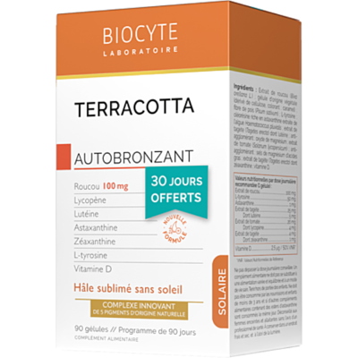Biocyte Pack Terracotta Autobronzant 60+30 Cápsulas Bronzeado sem Sol 90 Cápsulas Biocyte Pack Terracotta Autobronzant 60+30 Cápsulas Bronzeado sem Sol 90 Cápsulas