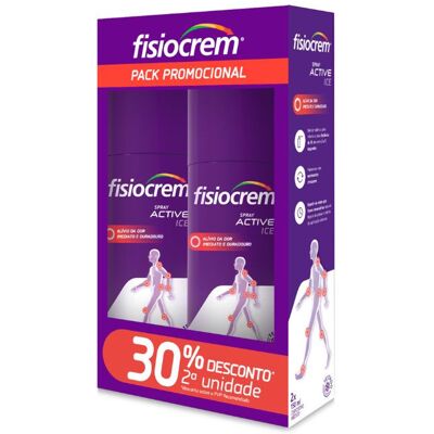 Fisiocrem - Active Ice 150mL - 2x150ml - Spray para dor Fisiocrem - Active Ice 150mL - 2x150ml - Spray para dor
