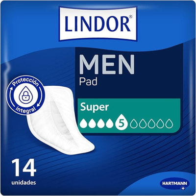 Lindor Men Pad Super 5 Gotas - Lenços de higiene pessoal Lindor Men Pad Super 5 Gotas - Lenços de higiene pessoal