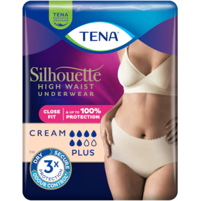 TENA Silhouette Plus Creme Tamanho L - Roupas de incontinência TENA Silhouette Plus Creme Tamanho L - Roupas de incontinência