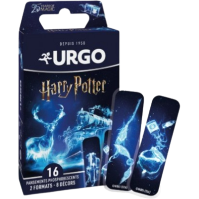 Urgo Pensos Fosforescente Harry Potter 16 Unidades 2 Tamanhos Brilham no Escuro Urgo Pensos Fosforescente Harry Potter 16 Unidades 2 Tamanhos Brilham no Escuro