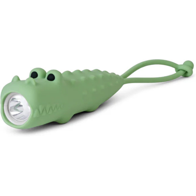 Saro Lanterna Infantil Silicone Crocodilo Luz LED Ajustável, Recarregável USB, Com Alça Saro Lanterna Infantil Silicone Crocodilo Luz LED Ajustável, Recarregável USB, Com Alça