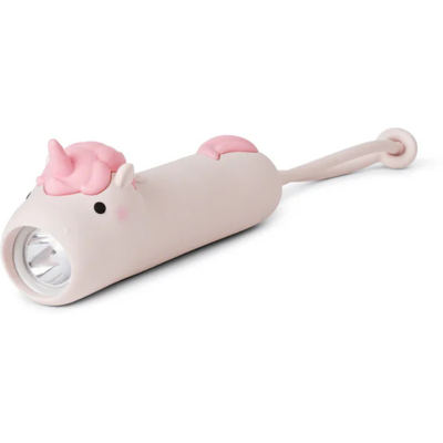 Saro Lanterna Infantil Silicone Unicórnio Luz LED Ajustável, Recarregável USB, Com Alça Saro Lanterna Infantil Silicone Unicórnio Luz LED Ajustável, Recarregável USB, Com Alça