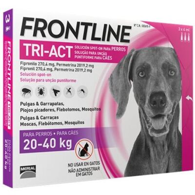 Frontline Tri-Act 20-40Kg Tratamento Parasitário para Cães - Pulgas & Carrapatos Frontline Tri-Act 20-40Kg Tratamento Parasitário para Cães - Pulgas & Carrapatos