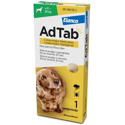 Novavet AdTab Cão 450mg - Tratamento contra pulgas e carrapatos 11-22kg Novavet AdTab Cão 450mg - Tratamento contra pulgas e carrapatos 11-22kg