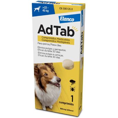 Novavet AdTab Cão 900mg - Pulgas & Carrapatos - 22-45kg - Medicamento veterinário Novavet AdTab Cão 900mg - Pulgas & Carrapatos - 22-45kg - Medicamento veterinário