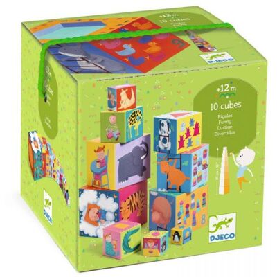 Djeco Cubos para Empilhar Divertidos Djeco Cubos para Empilhar Divertidos