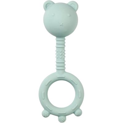 Nattou Mordedor e Roca Silicone Urso Verde Brinquedo Para Bebé 2 em 1 Nattou Mordedor e Roca Silicone Urso Verde Brinquedo Para Bebé 2 em 1