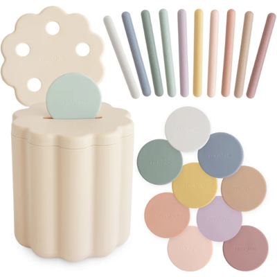 Brinquedo de classificação de formas Mushie - Compacto Brinquedo de classificação de formas Mushie - Compacto