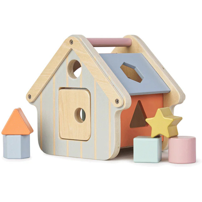 Saro Casa com Peças Encaixáveis Madeira +12M Brinquedo Educativo Montessori, Coordenação Motora, Cores e Formas Saro Casa com Peças Encaixáveis Madeira +12M Brinquedo Educativo Montessori, Coordenação Motora, Cores e Formas