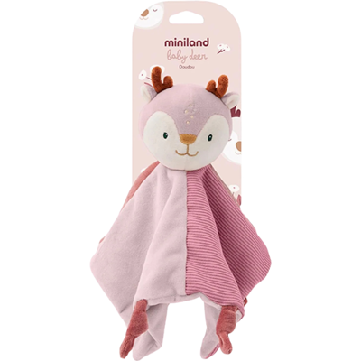 Miniland Baby Deer Doudou Veado Rosa Tecido Macio Miniland Baby Deer Doudou Veado Rosa Tecido Macio