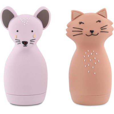 Trixie Baby Trixie Brinquedos de Banho Mrs. Cat & Mrs. Mouse Silicone 0M+ Trixie Baby Trixie Brinquedos de Banho Mrs. Cat & Mrs. Mouse Silicone 0M+