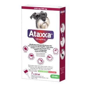 Ataxxa 1250 mg/250 mg - Para cães de 10 até 25 Kg - 1 pipeta