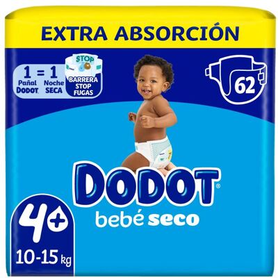 Fraldas Dodot T4+ Microperlas - Tamanho 4+ (10-15kg) - Fraldas Fraldas Dodot T4+ Microperlas - Tamanho 4+ (10-15kg) - Fraldas