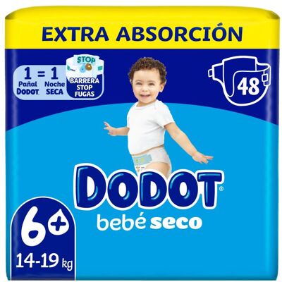Fraldas Dodot Tamanho 6+ - Ultra Secas, 48 Unidades Fraldas Dodot Tamanho 6+ - Ultra Secas, 48 Unidades